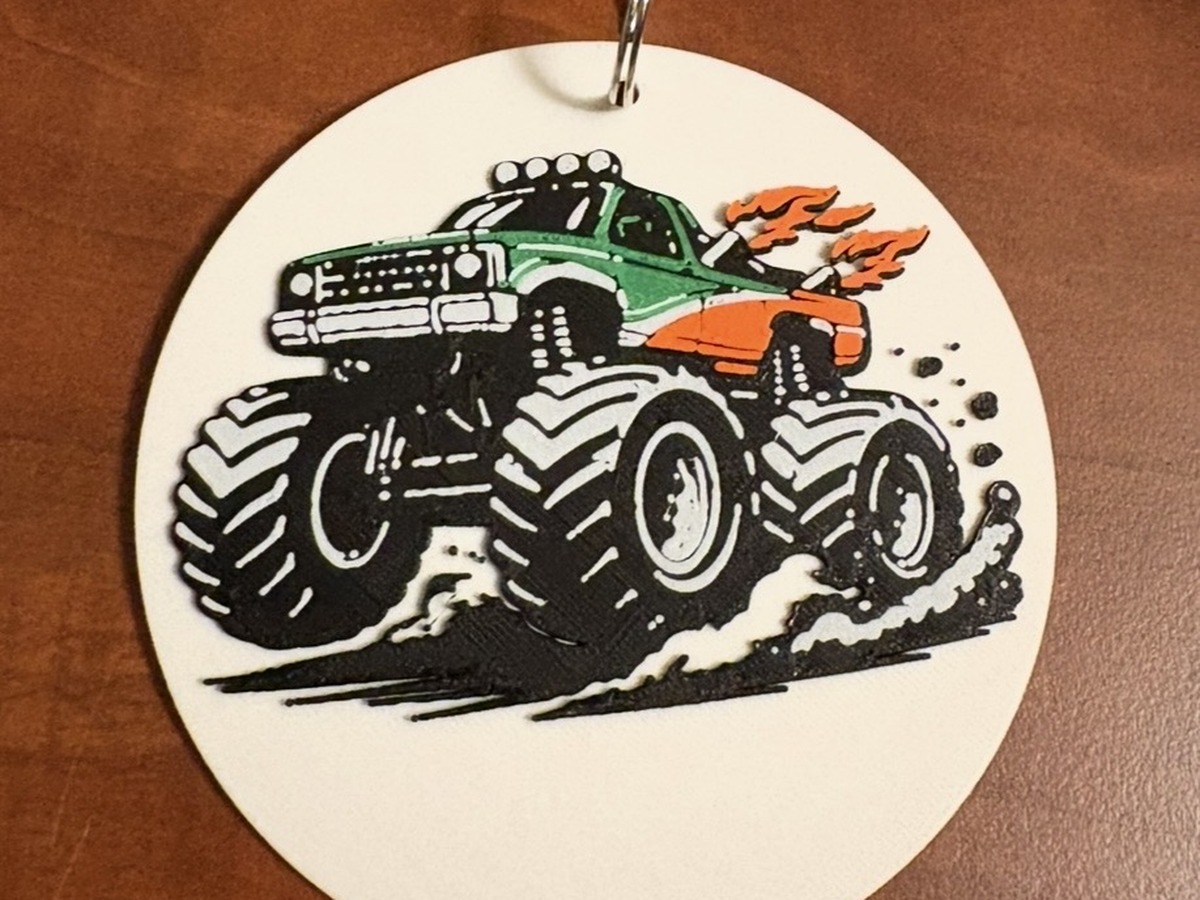 Monster Truck Bag Tag